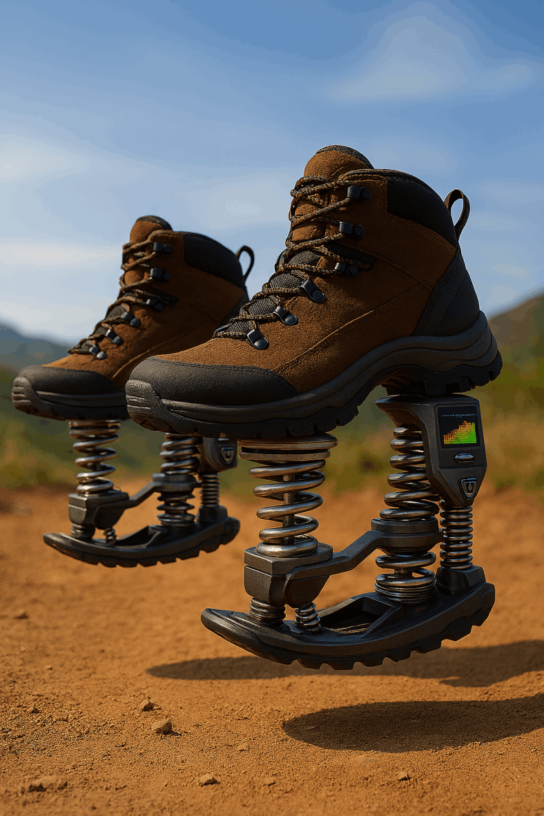 image générée par l'IA chaussures de  randonnée dans le massif de la Chartreuse page humoristique