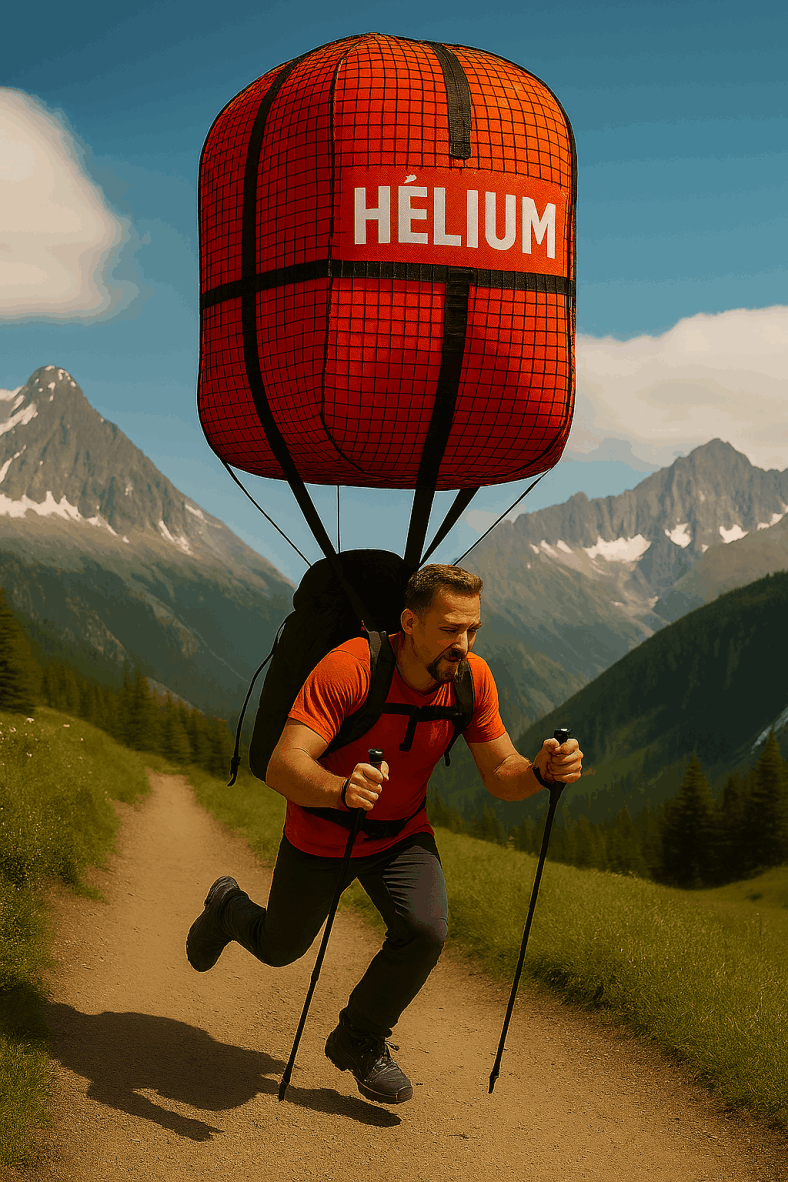 image générée par l'IA  randonnée dans le massif de la Chartreuse page humoristique