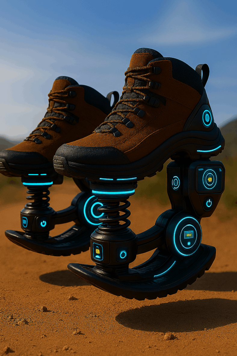image générée par l'IA chaussures de  randonnée dans le massif de la Chartreuse page humoristique
