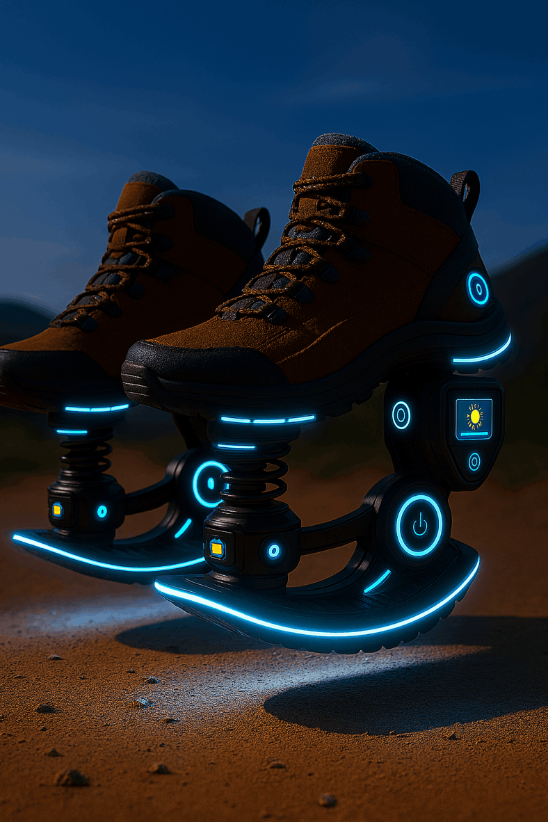 image générée par l'IA chaussures de  randonnée dans le massif de la Chartreuse page humoristique