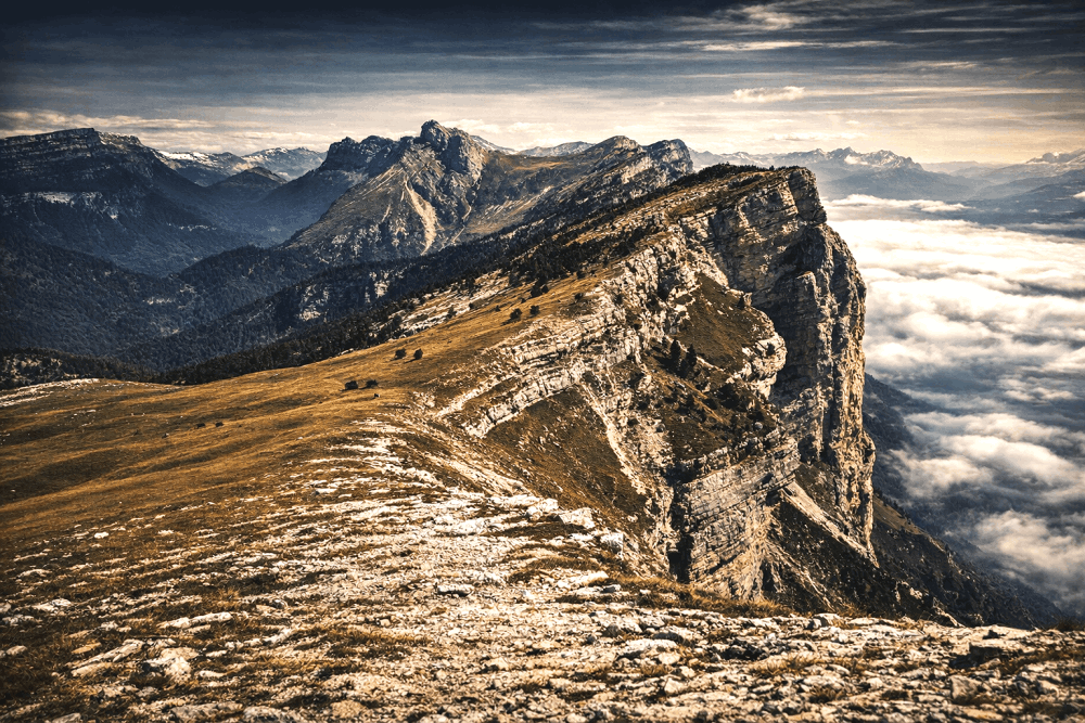 Dent de Crolles Rocher du Midi et col de Bellefont massif de la Chartreuse
