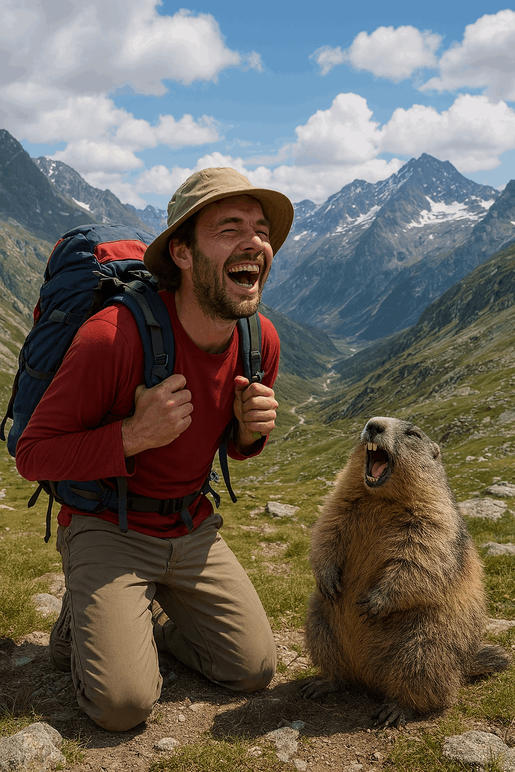 image générée par l'IA randonnée dans le massif de la Chartreuse page humoristique